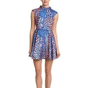 Constructed Leopard Mini Fit and Flare Dress